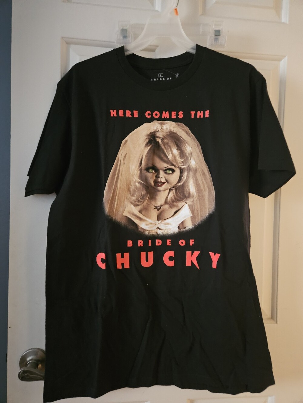 NWOT Bride Of Chucky Black Graphic Tee Men's Shirt Large